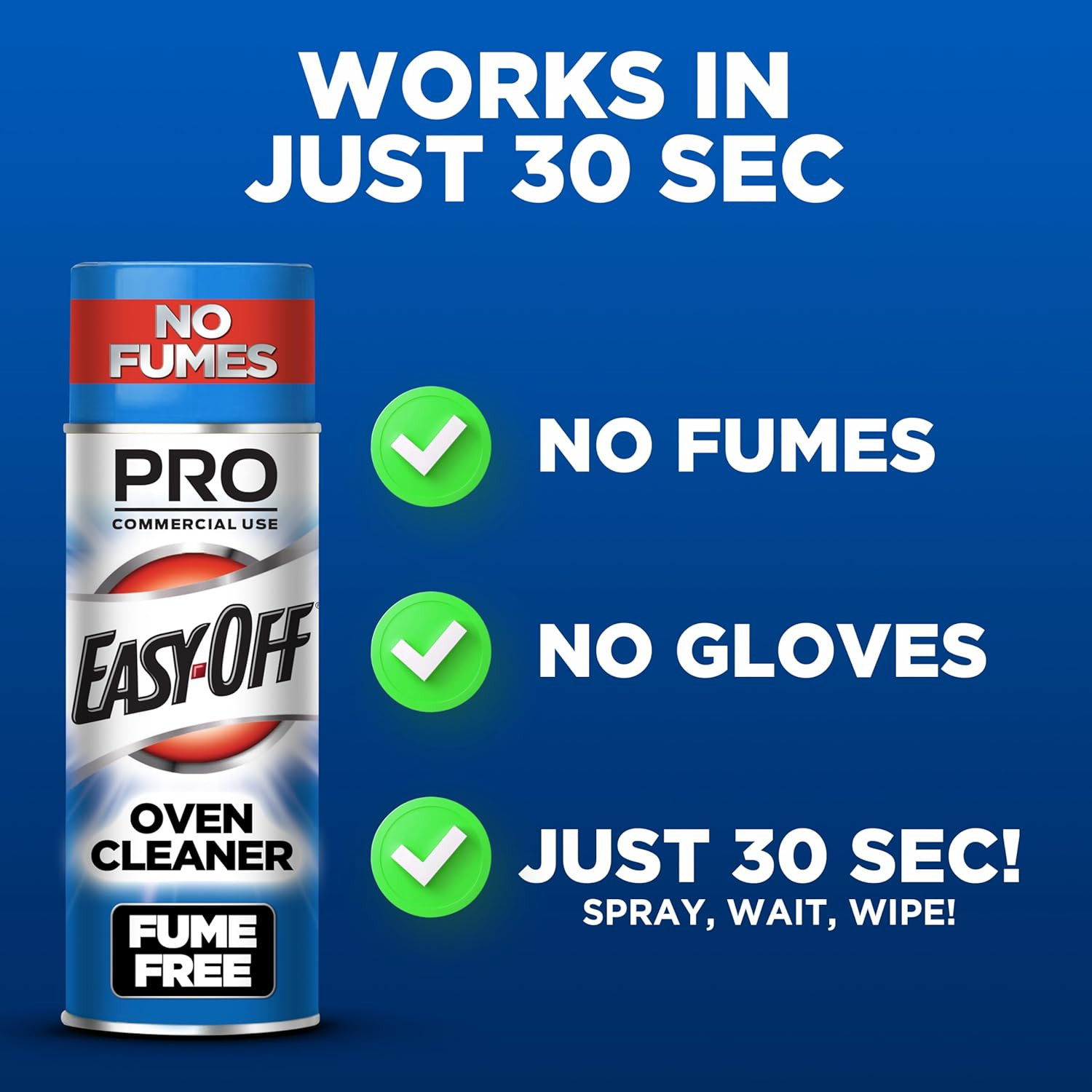 Easy-Off Fume Free PRO Size Oven Cleaner Foam, Removes Grease & Burned-On Food,