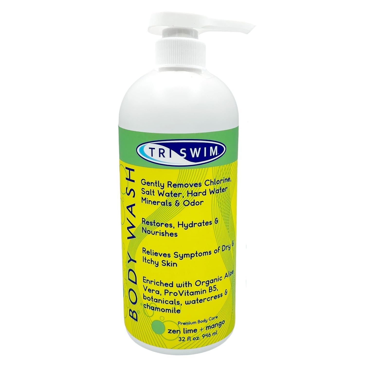TRISWIM Chlorine Removal Body Wash 32 Fl Oz | Removes Chlorine, Bromine, Hard