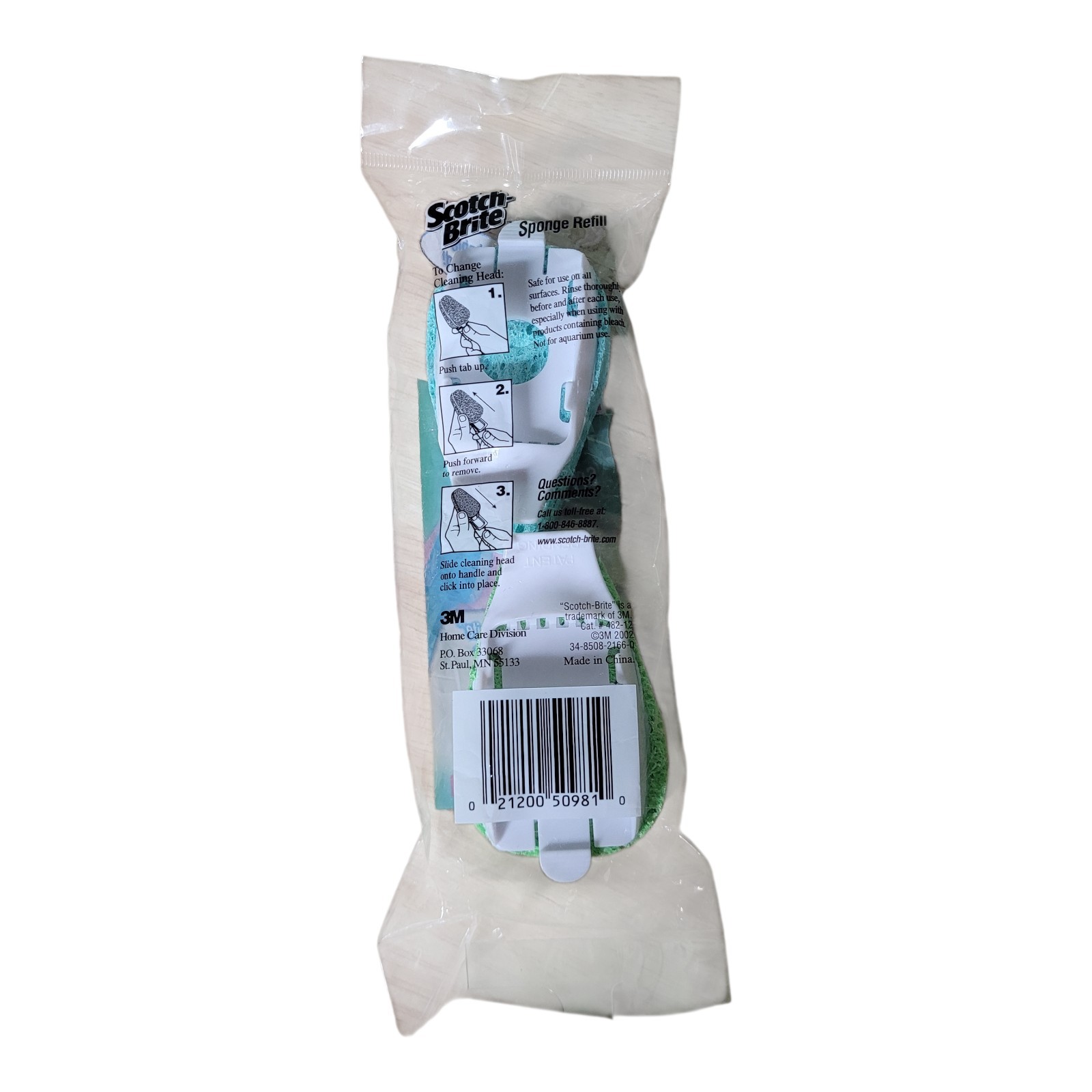 Scotch-Brite Dishwand Sponge Scrubber Refill 2 pk 3M New