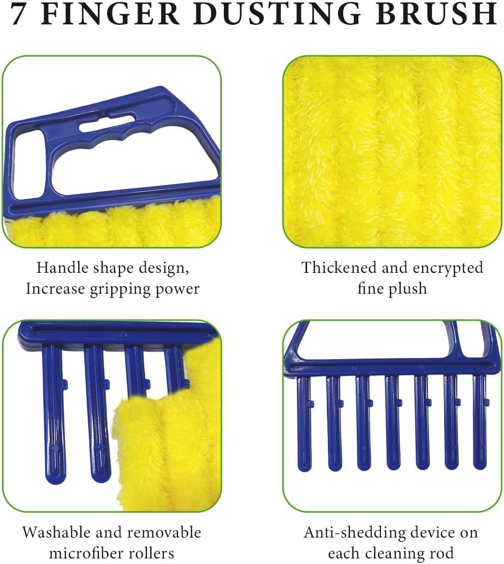 Window Cleaning Brush Tool with Ergonomic Handle for Easy Grip and Storage