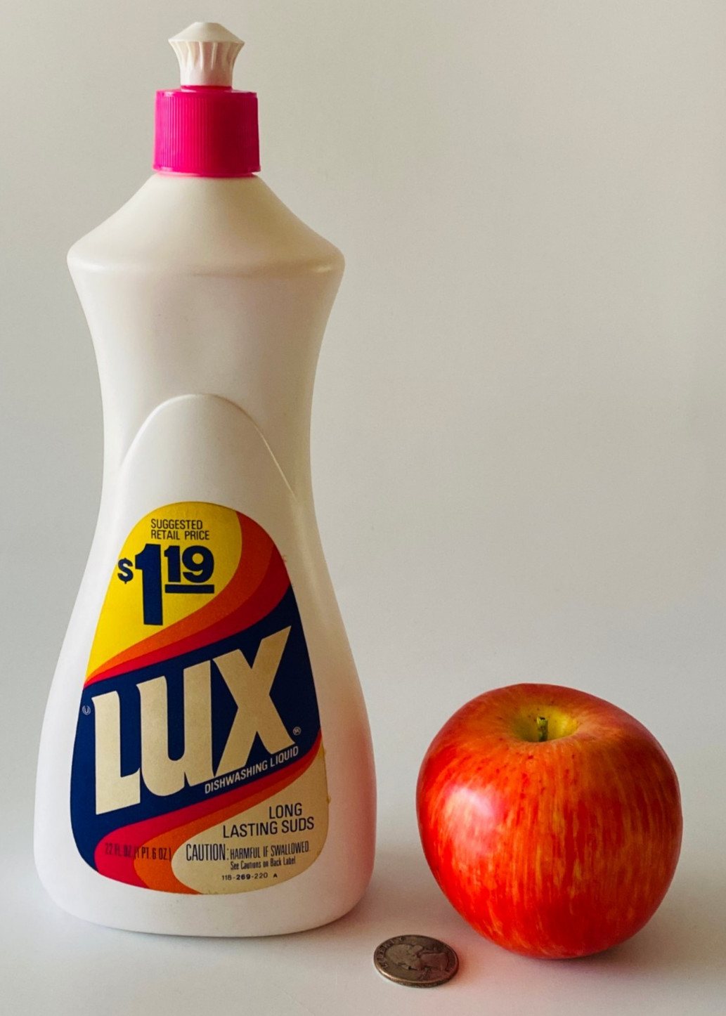 Vintage Lever Bros LUX Mild Dishwashing Liquid 22 oz Late 70s Soap Movie Prop