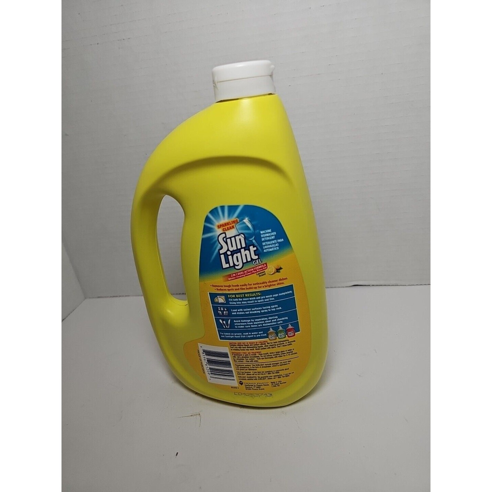 Sun Light Gel Lemon Machine Dishwasher Detergent 2 In 1 Vintage 90s PROP Full !!