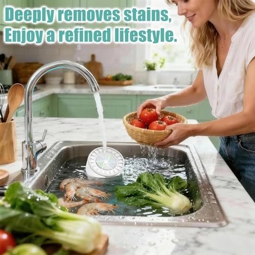 Fruit and Vegetable Washer, Waterproof Produce Cleaner, White