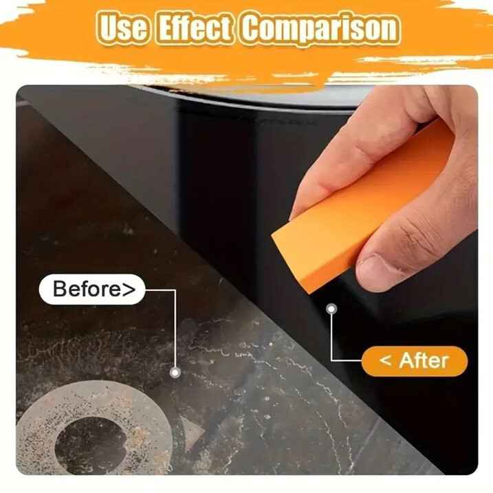 Limescale eraser bathroom glass rust remover rubber eraser,kitchen cleaning tool