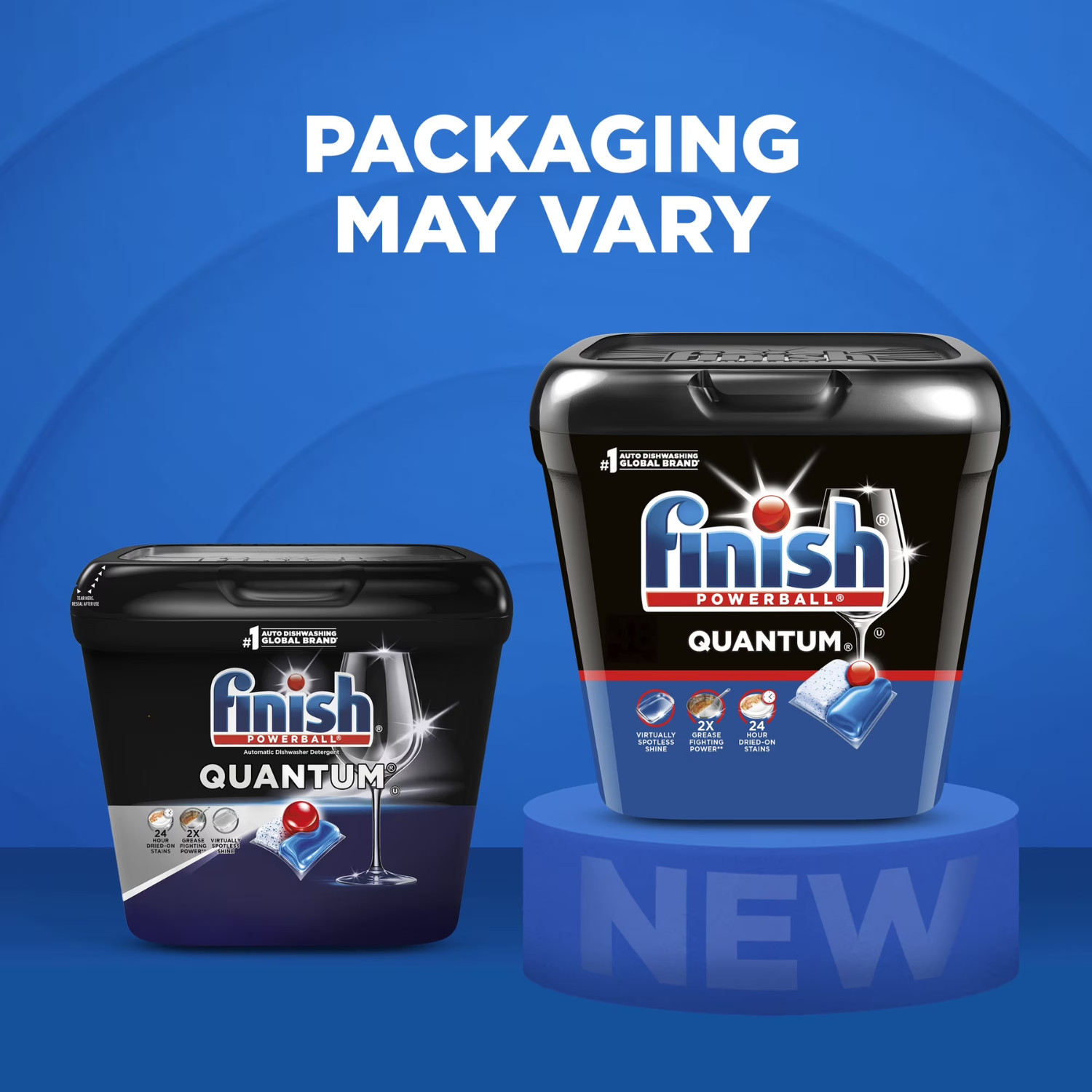 (2 Pack) Finish Quantum Dishwasher Pods Advanced Clean, No Pre-Rinse, 36 Count