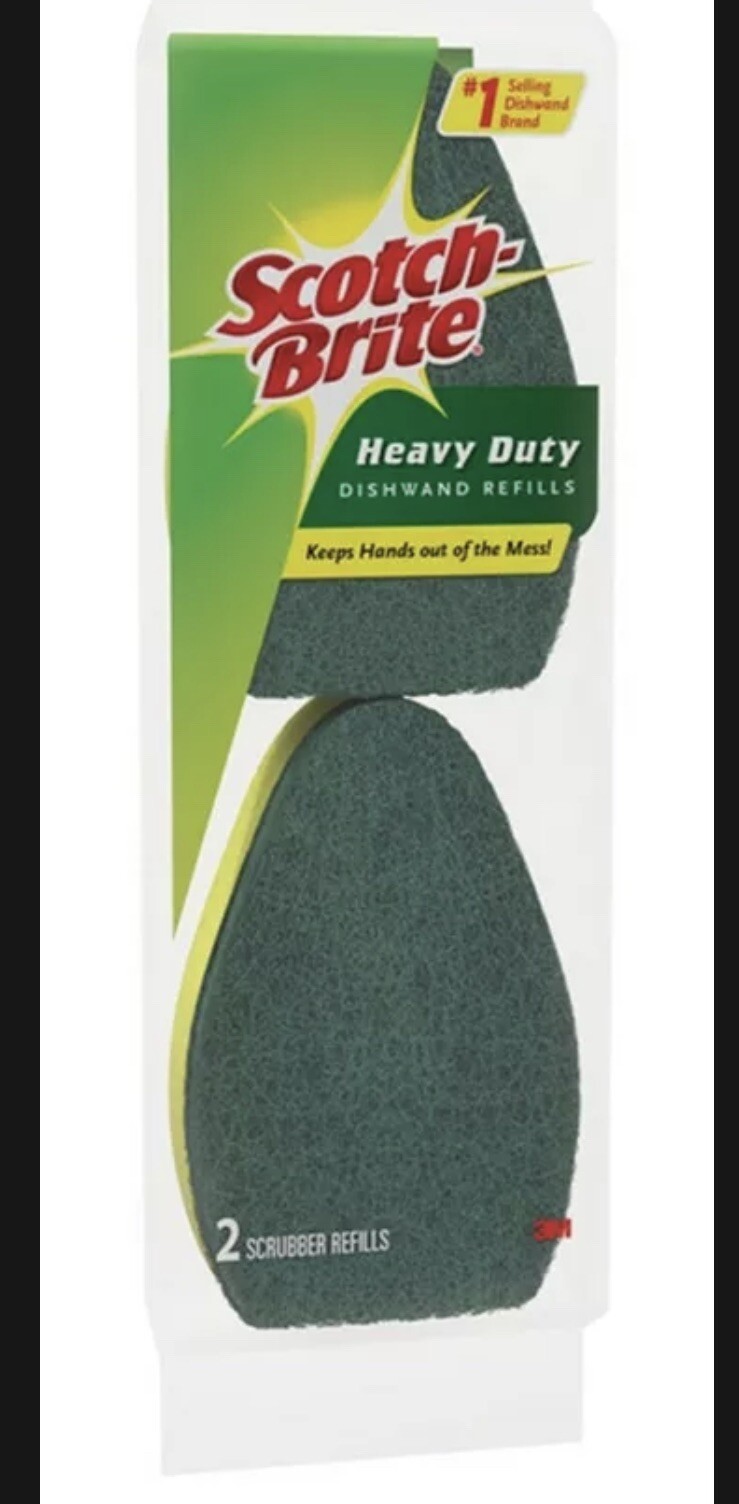 3M Scotch-Brite Heavy Duty Dishwand Scrubber Refill 2 pk