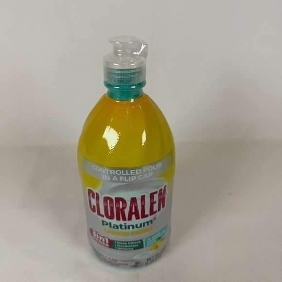Set 4 Cloralen Platinum Lemon Fresh Bleach Liquid Gel 20.29 fl oz 3-in-1