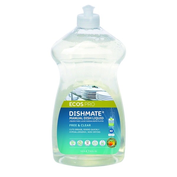 Ecos Pl9721/6 Dish Soap, Hand Wash, 25 Oz, Bottle, Liquid, Unscented,