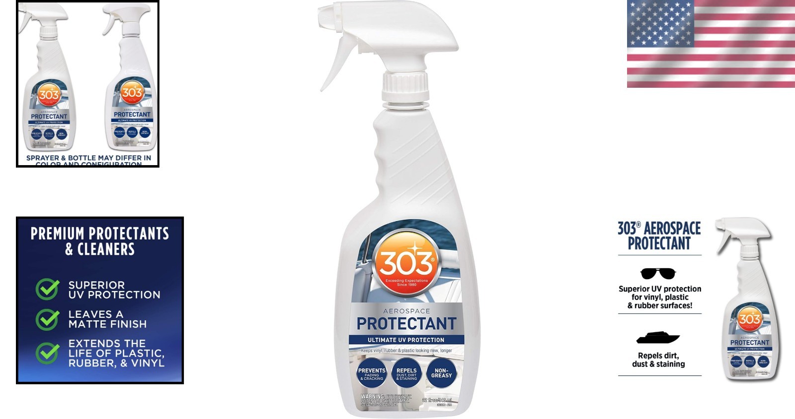 Versatile 303 Marine UV Protectant 32 fl. oz – Protects Vinyl, Fiberglass & More