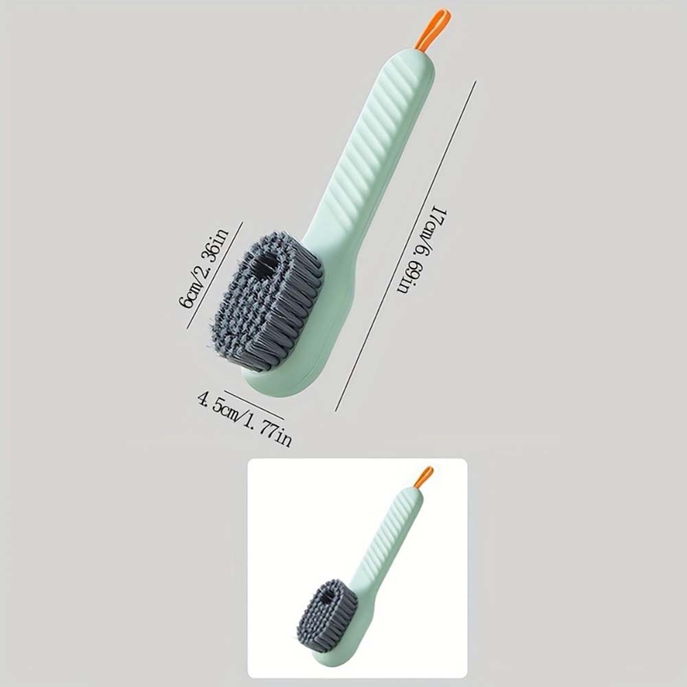 Mess-Free Well-Made Reliable Dependable Liquid-Dispensing Shoe Brush By Pressing