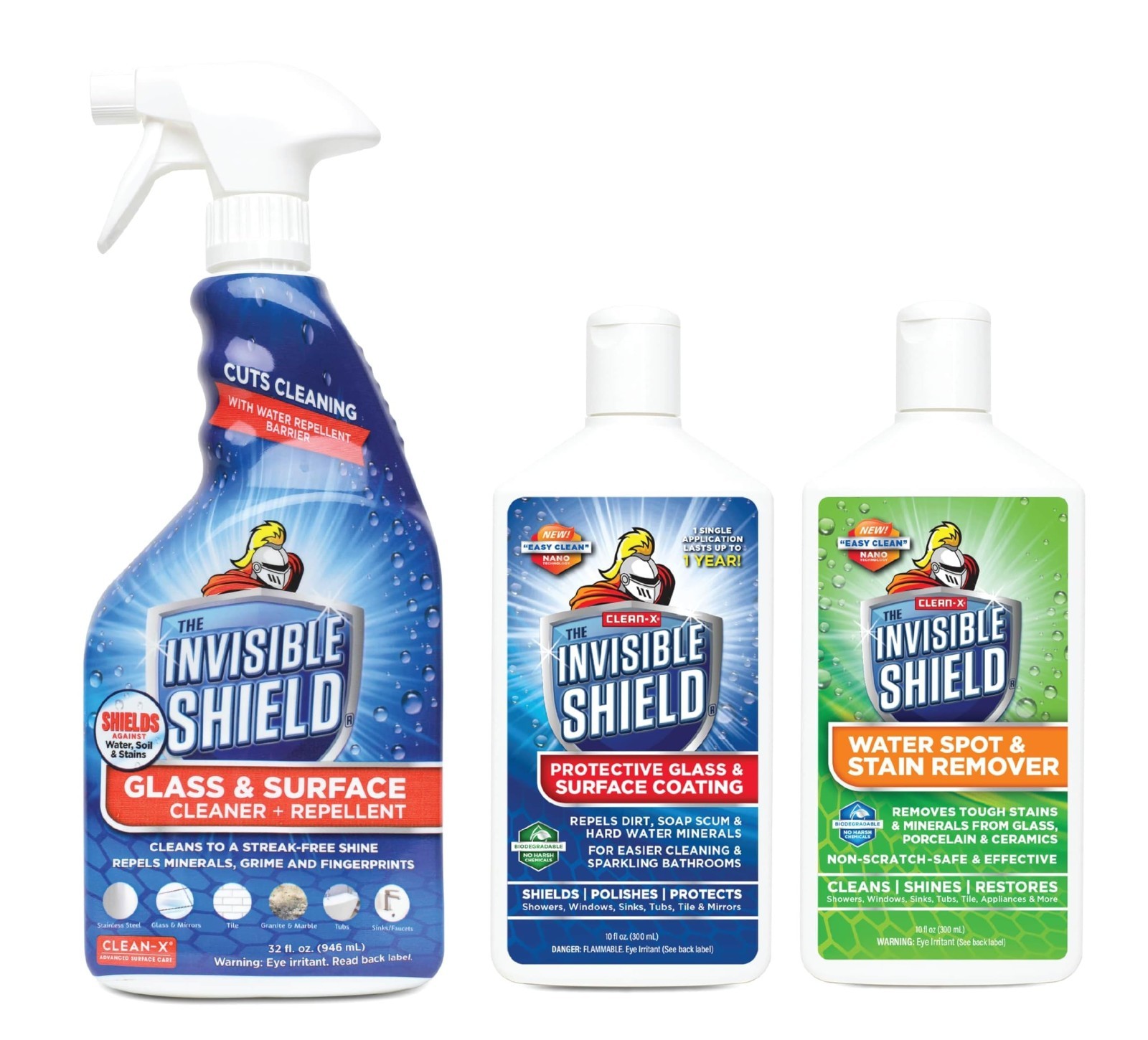 Shower Door & Tile Protectant Kit 32 oz | Invisible Glass Shield & Water Spot Re
