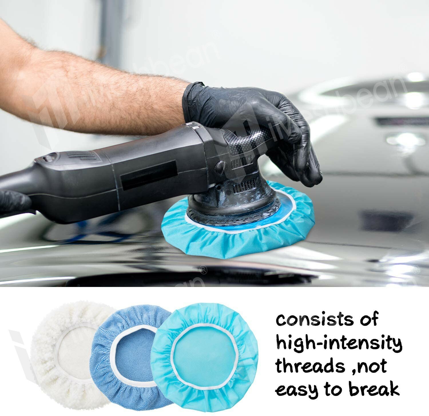 Efficient Cleaning with Microfiber Polisher Buffer Bonnets – 20PCS 5 to 6 inches