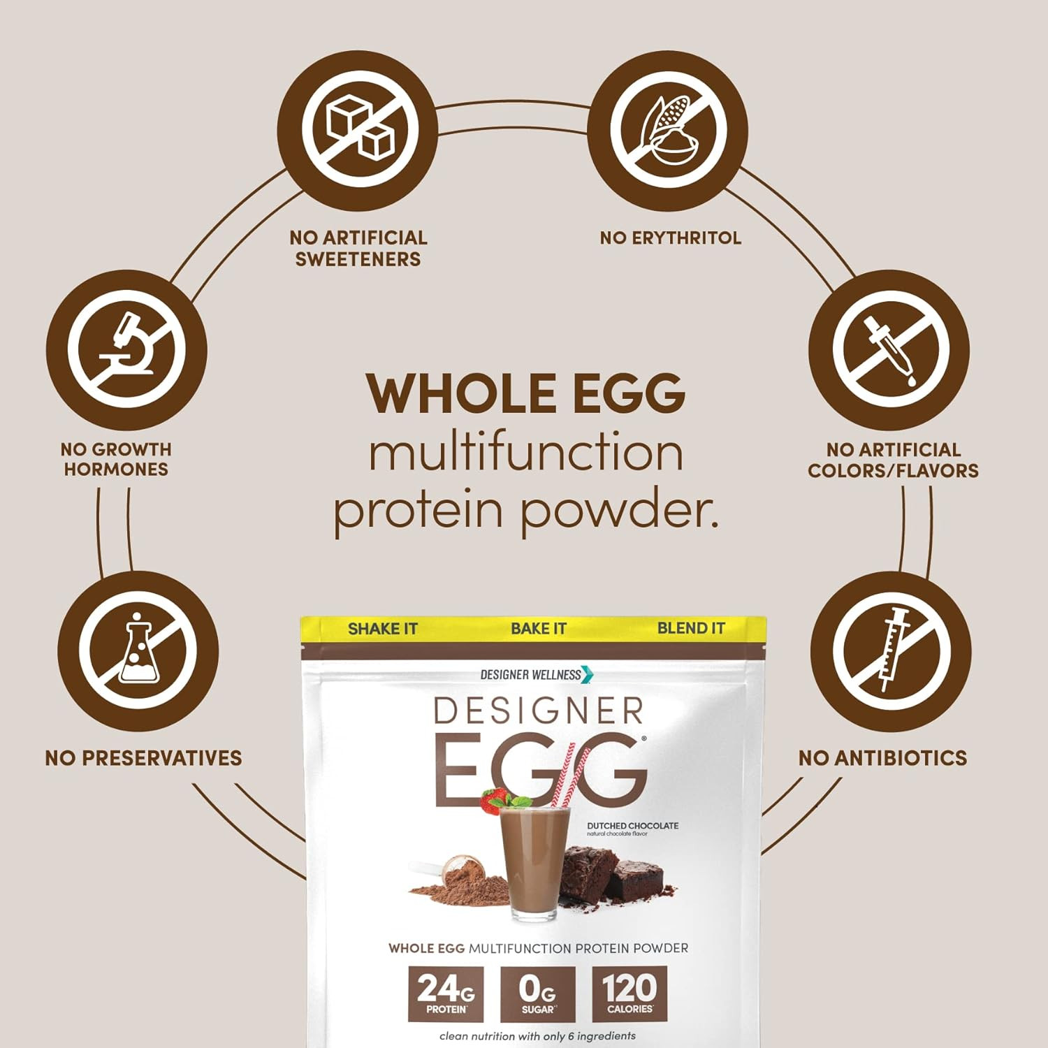 , Designer Egg, Natural Egg Yolk & White Protein Powder, Keto and Paleo Friendly