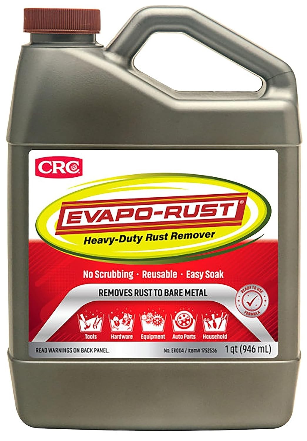 CRC Evapo-Rust Heavy Duty Rust Remover 32oz Metal Cleaner NonCorrosive Acid-Free