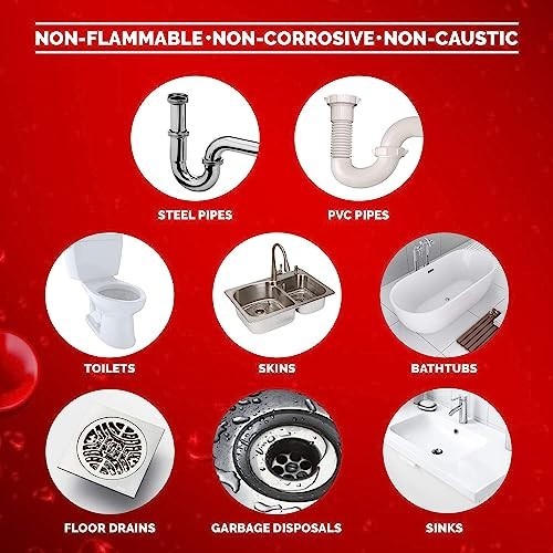 Chemical Drain Opener 32 oz Drain Line Cleaner Sink Tub Shower Septic Safe