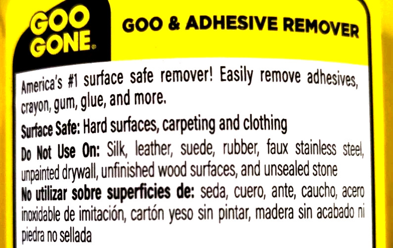 Goo Gone Adhesive Remover 8Oz Surface Safe Adhesive Remover Stickers Labels Tape