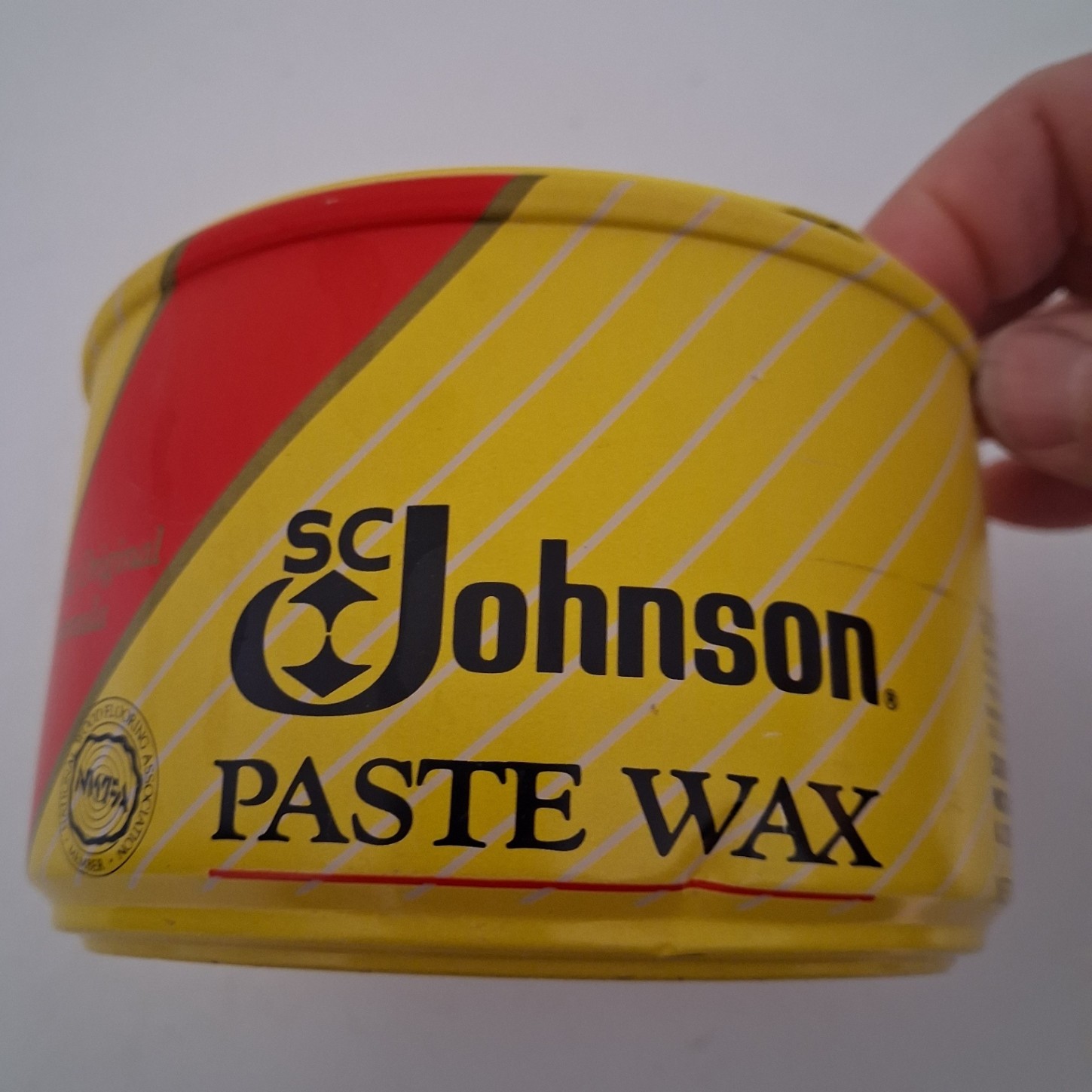 Vintage SC Johnson Wood Paste Wax 1 lb Original Formula Near Full 1 lb 2.1 oz