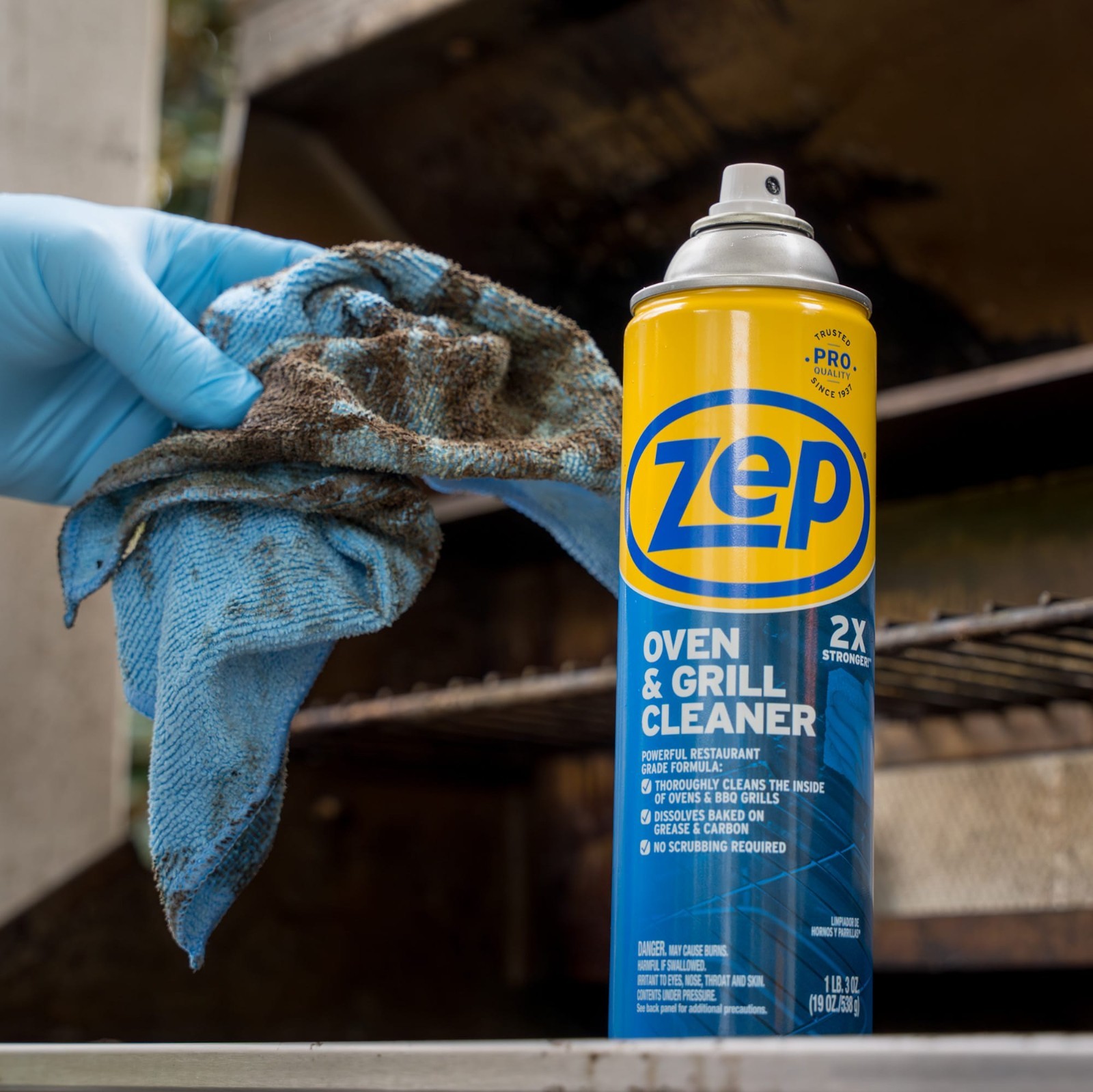 (4 Pack) Zep 19 oz Heavy-Duty Oven Grill Cleaner Foaming Grease Remover Spray