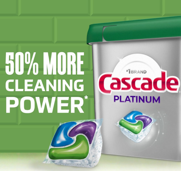 Cascade Platinum Dishwasher Pods Fresh Scent 12 Count Travel Trial Size Bag