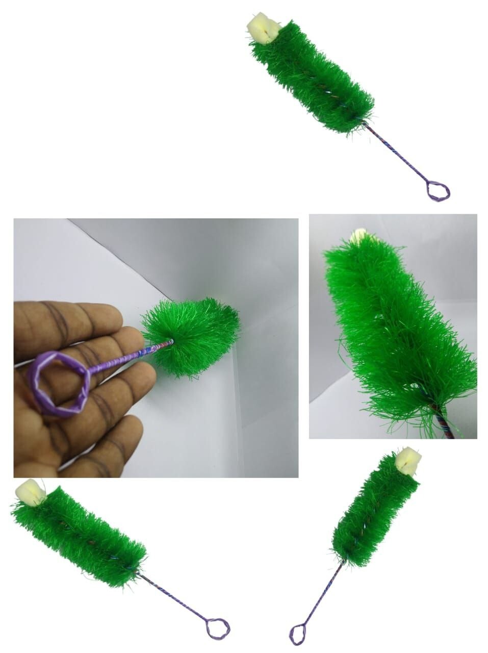 New Easy Kitchen Glass Or Plastic Bottle Dishes Scrubbing Cleaning BrushHandmade
