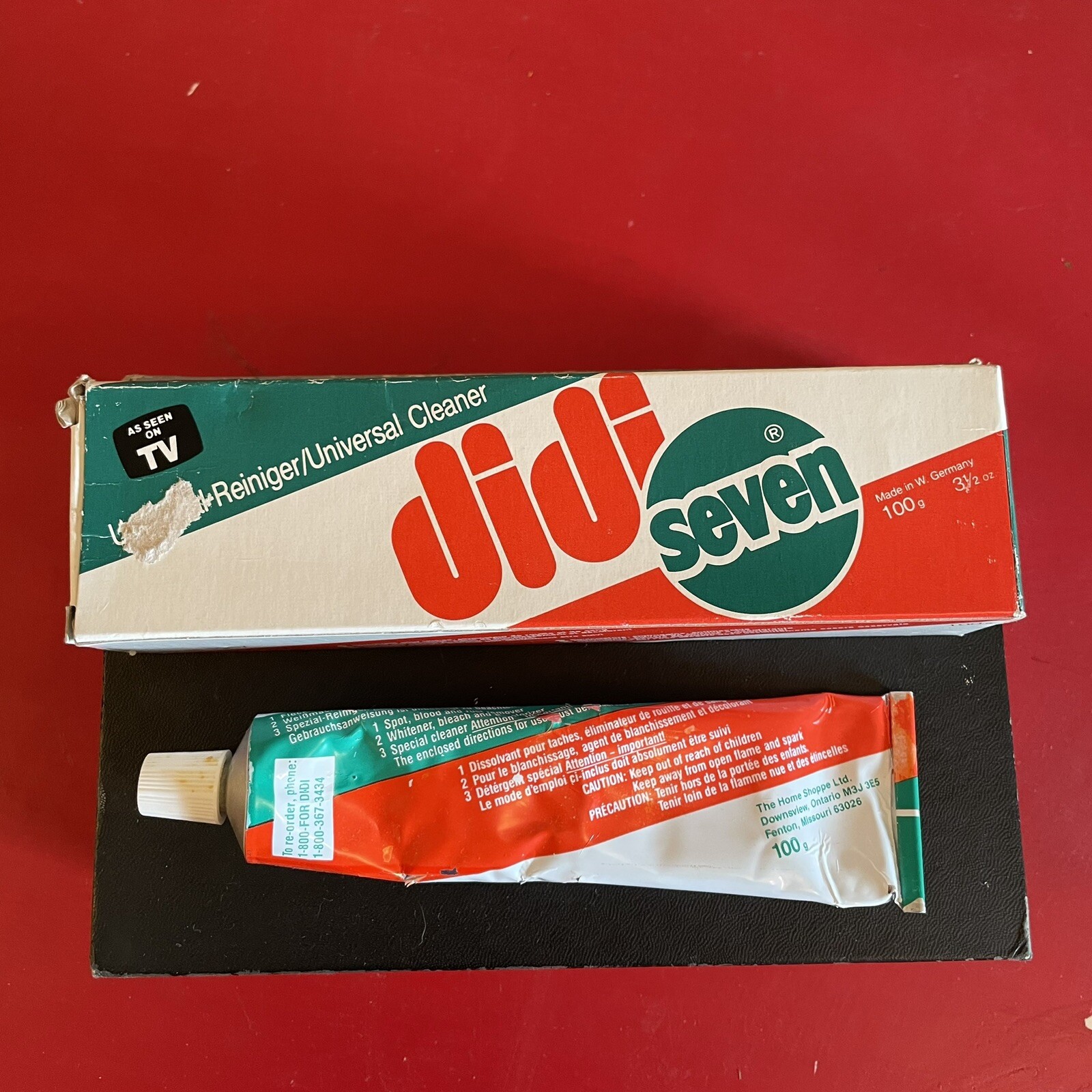 Vintage DiDi Seven Universal Cleaner 3 1/2 oz. Made in Canada Open Box 90% Full