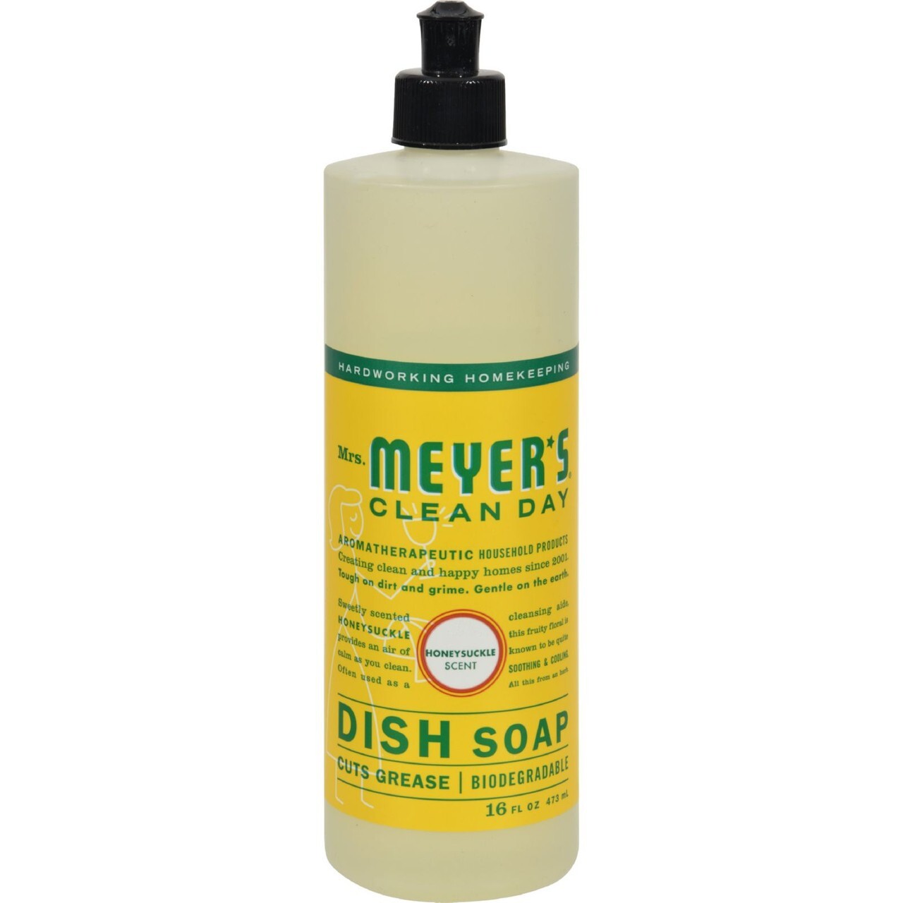 Mrs Meyers Dish Soap Clean Day Honeysuckle Scent – 16 Oz – Pack of 6