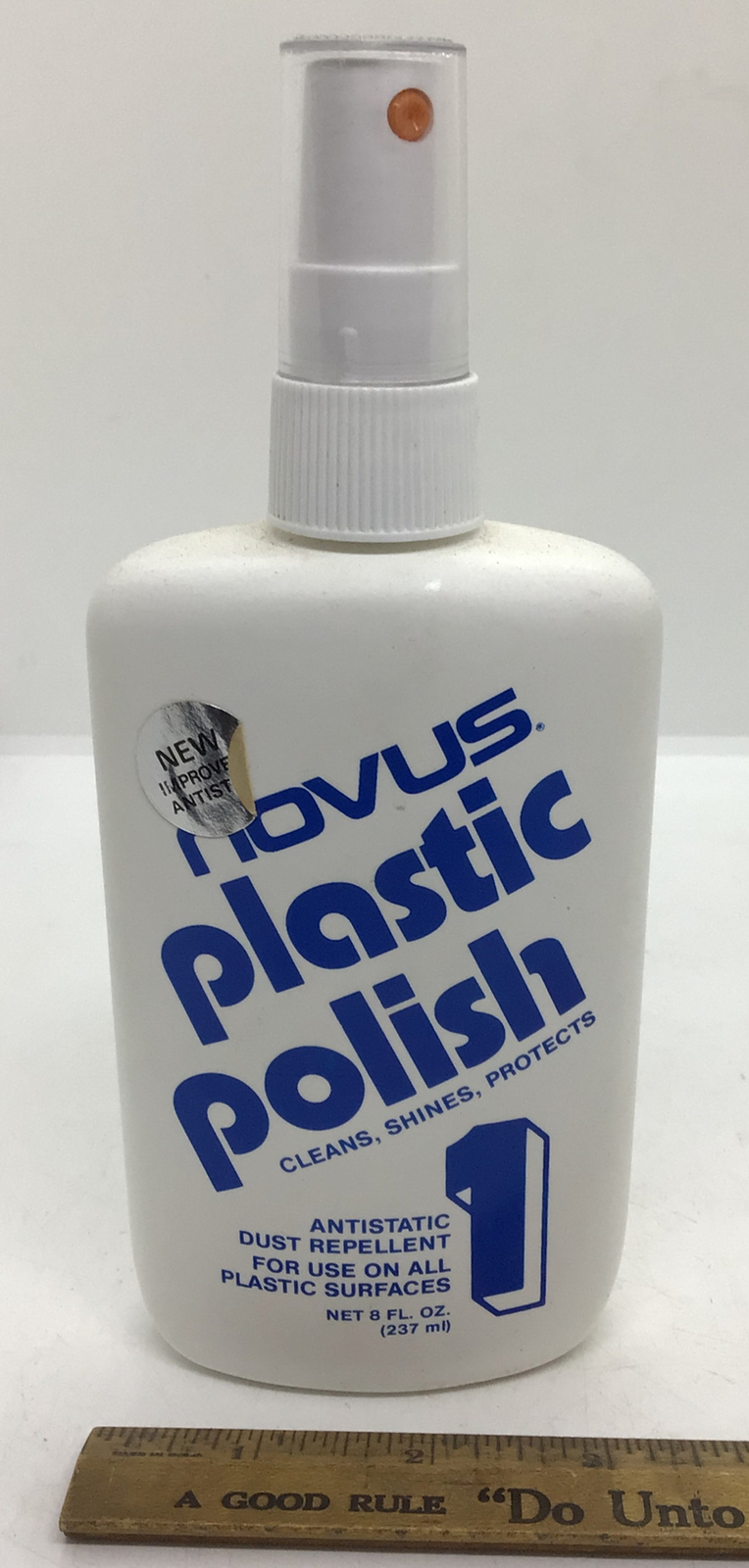 NOVUS POLISH 1 PLASTIC CLEANER SHINE 8OZ BOTTLE 3/4 Full