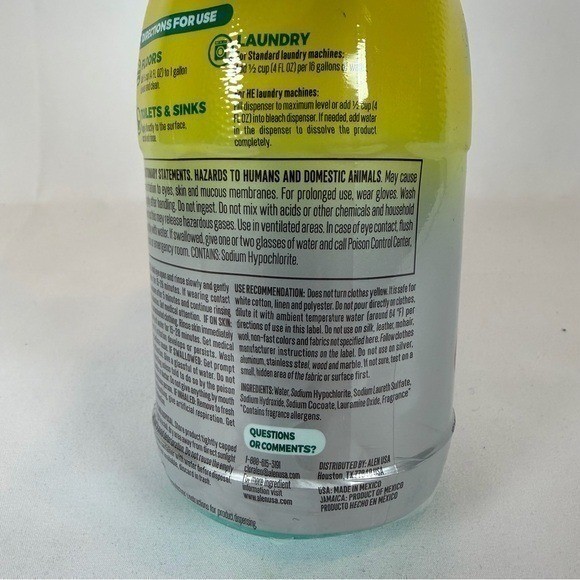 Set 4 Cloralen Platinum Lemon Fresh Bleach Liquid Gel 20.29 fl oz 3-in-1