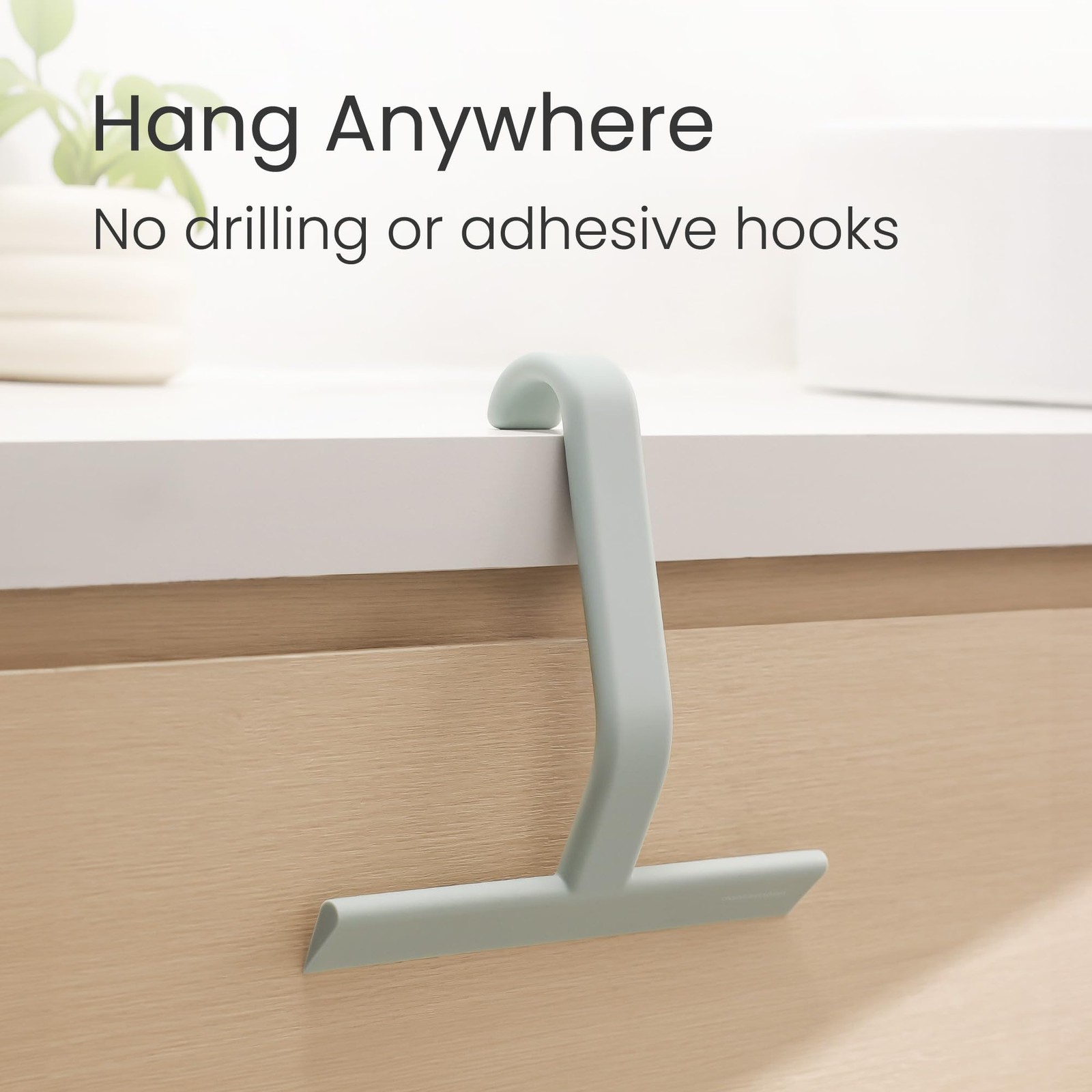 JustHang Shower Squeegee for Glass Doors, All–Piece Award-Winning Silicone S…