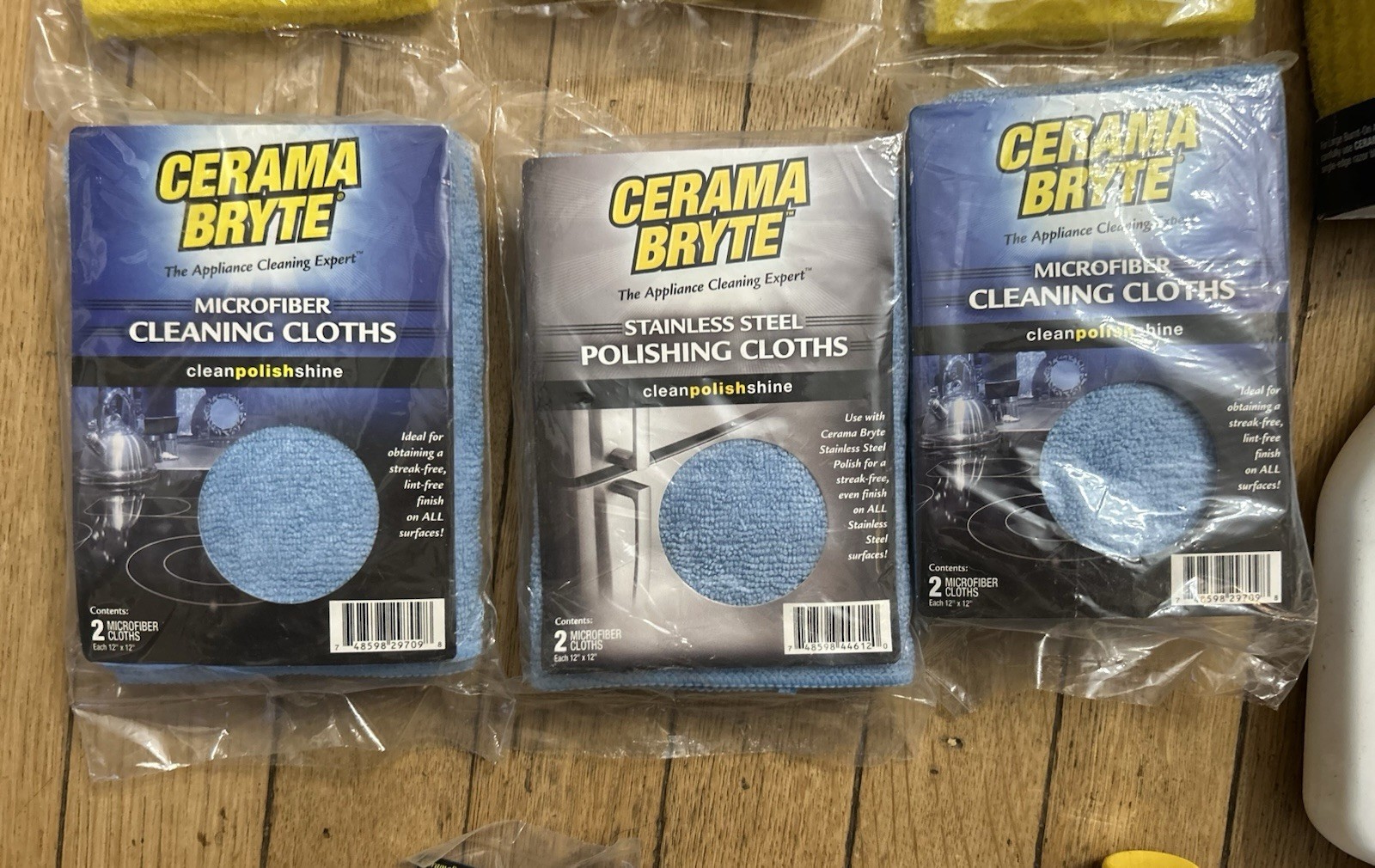 NEW Lot Of 22 Cerama Bryte Cleaning Supplies Stainless Steel Dishwasher Sink