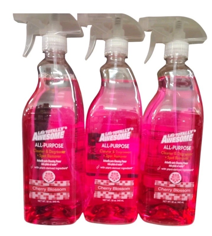 3 Pack LA’s Totally Awesome All Purpose Cleaner, Degreaser Cherry Blossom 32oz