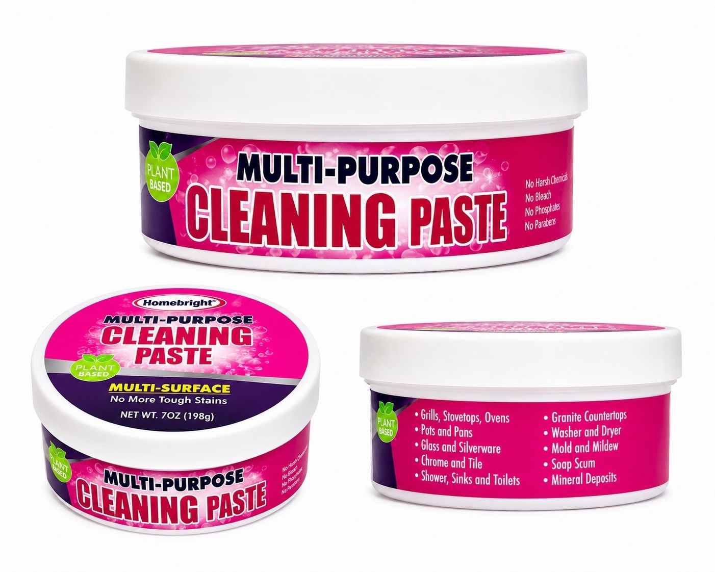Homebright Multi-Purpose Cleaning Paste 7 oz Plant Based Multi-Surface Cleaner