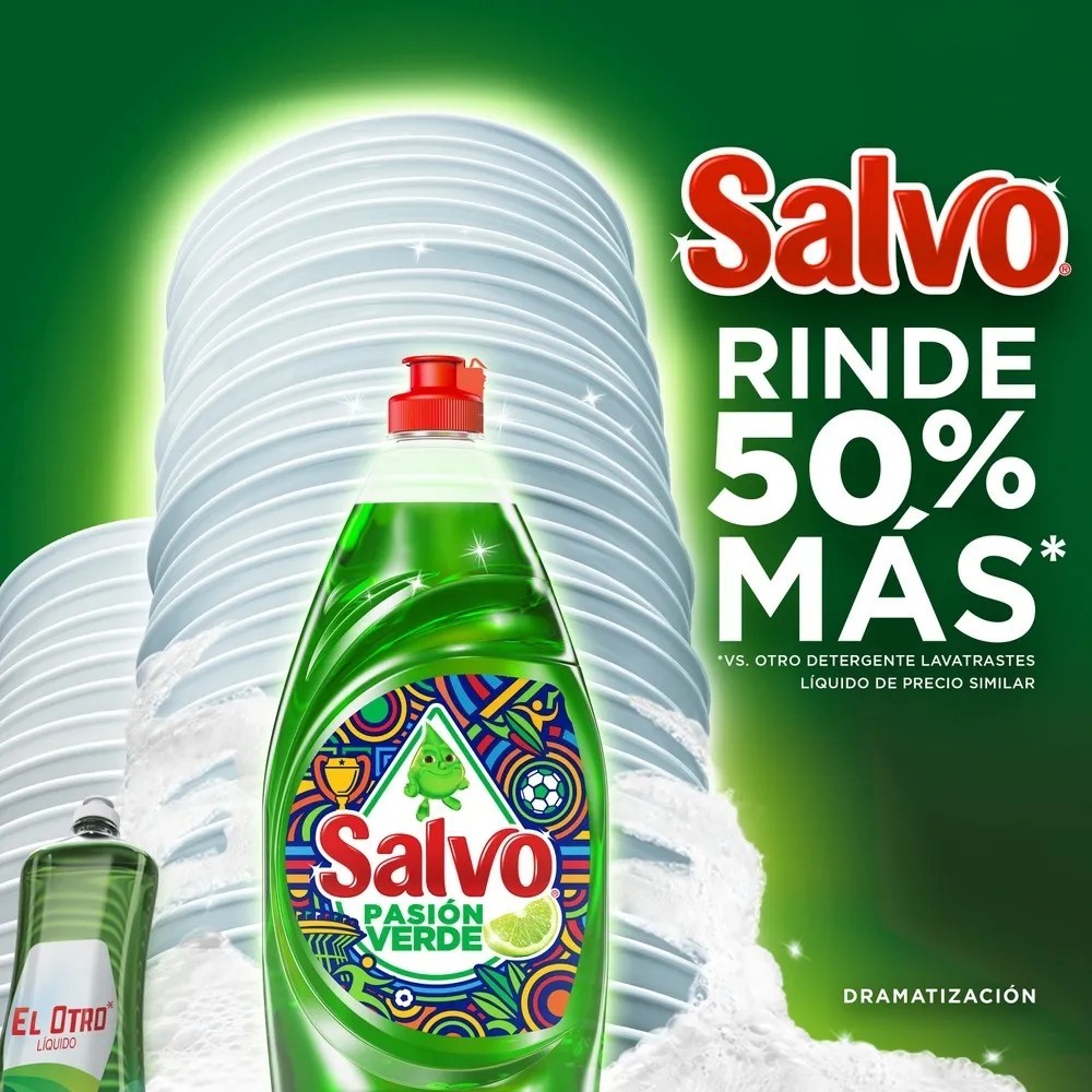 Salvo🍋Pasión Verde Jabón Lavatrastes 900ml / Salvo🍋Dish Soap Detergent 30oz
