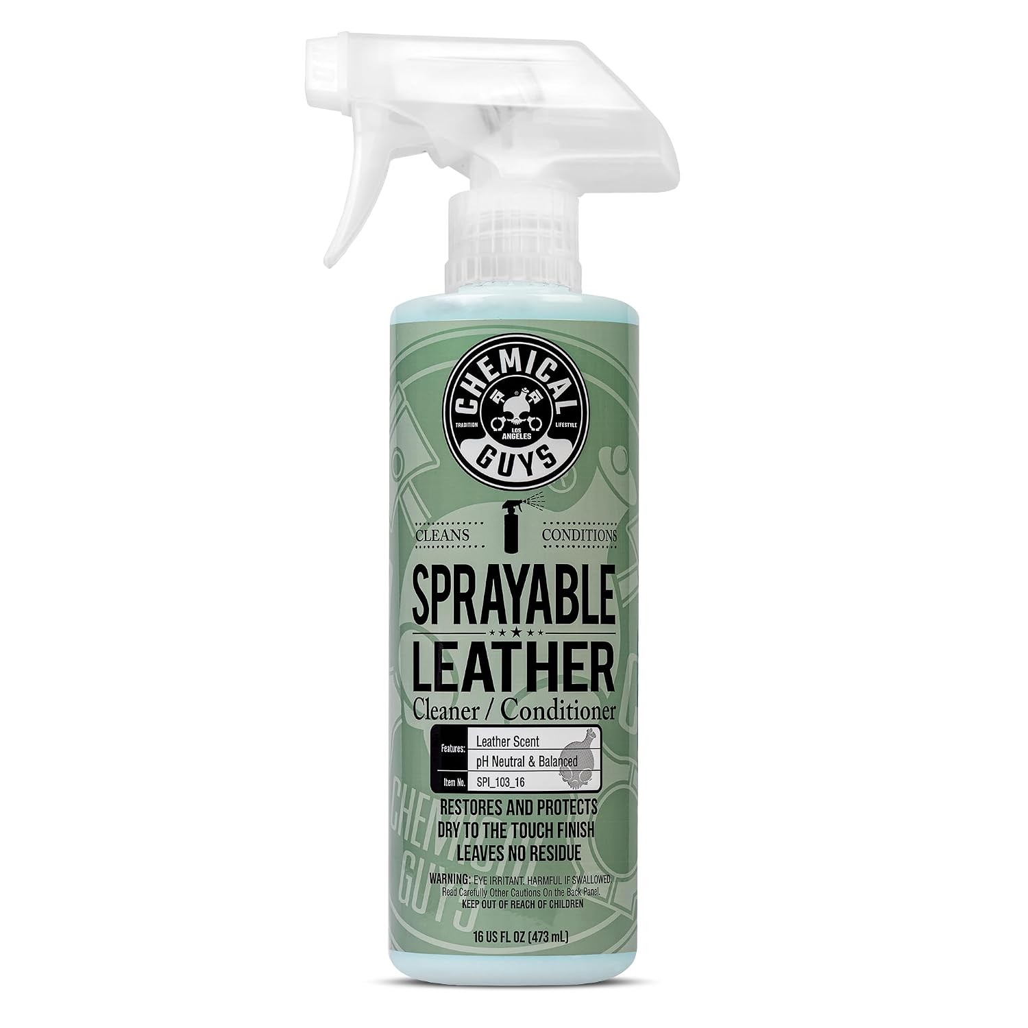 Chemical Guys Sprayable Leather Cleaner and Conditioner in One – Cleans, Conditi