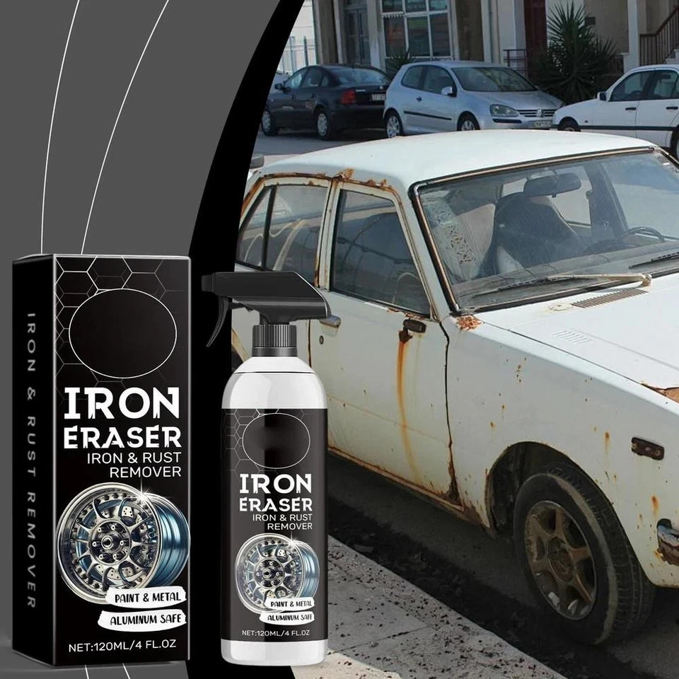 Iron Eraser Rust Remover Spray – Car Wheel Paint Brake Dust Fast Cleaner 120ml