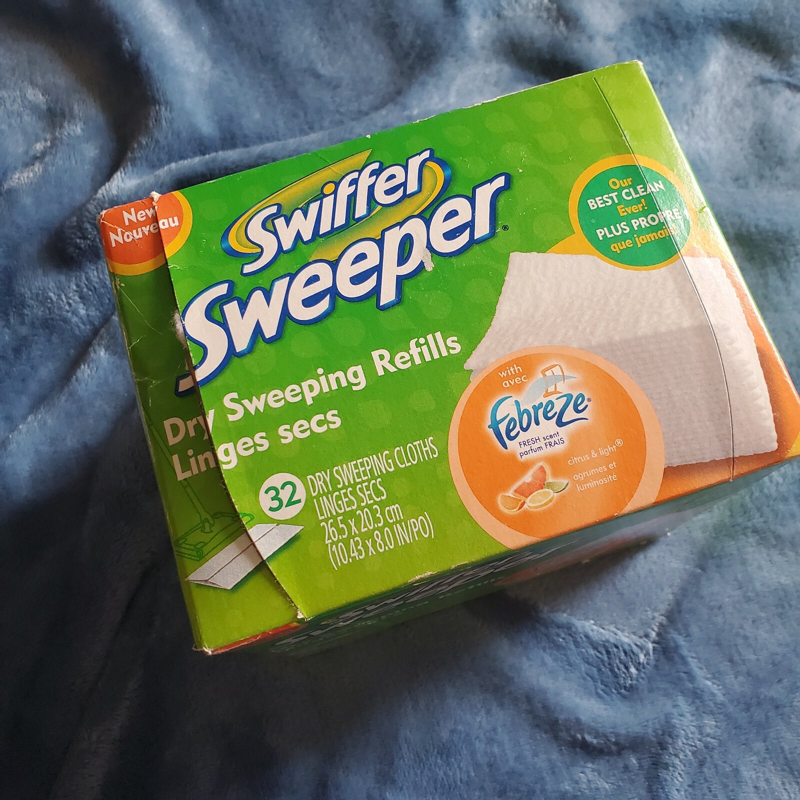 Swiffer Sweeper Dry Sweeping Refills Citrus 32 Count Box Unsealed