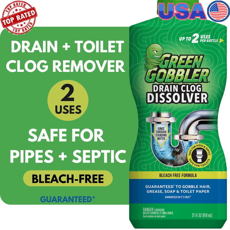 New 31 oz Powerful Drain Clog Remover Cleaner Non-Corrosive Septic Safe Formula