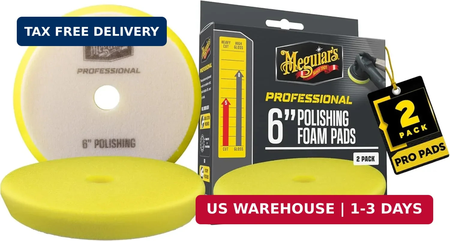 Meguiar’s Professional 6″ Polishing Foam Pad, 2pk, 10/CV