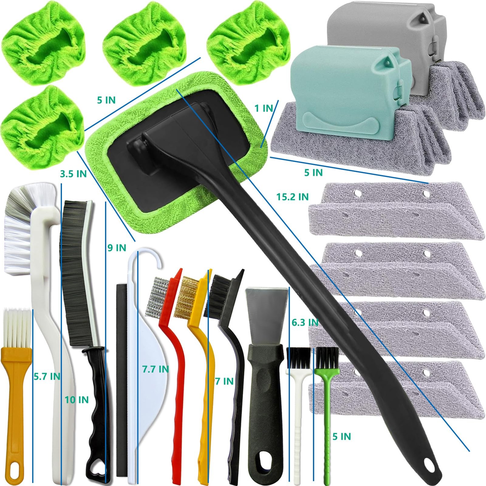 21Pcs Small Cleaning Brush for Car Glass & Gap Crevice Cleaning – Window/Door…