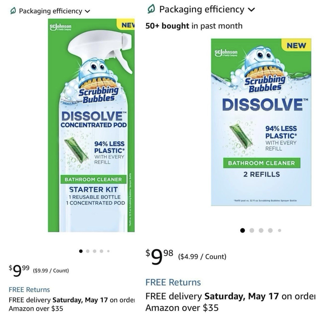 Scrubbing Bubbles Dissolve Starter Kit & Refills NEW