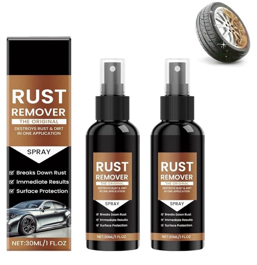 2PCS Rust Remover Spray, Rust Remover for Metal, Car Scratch Remover 1 Fl.oz