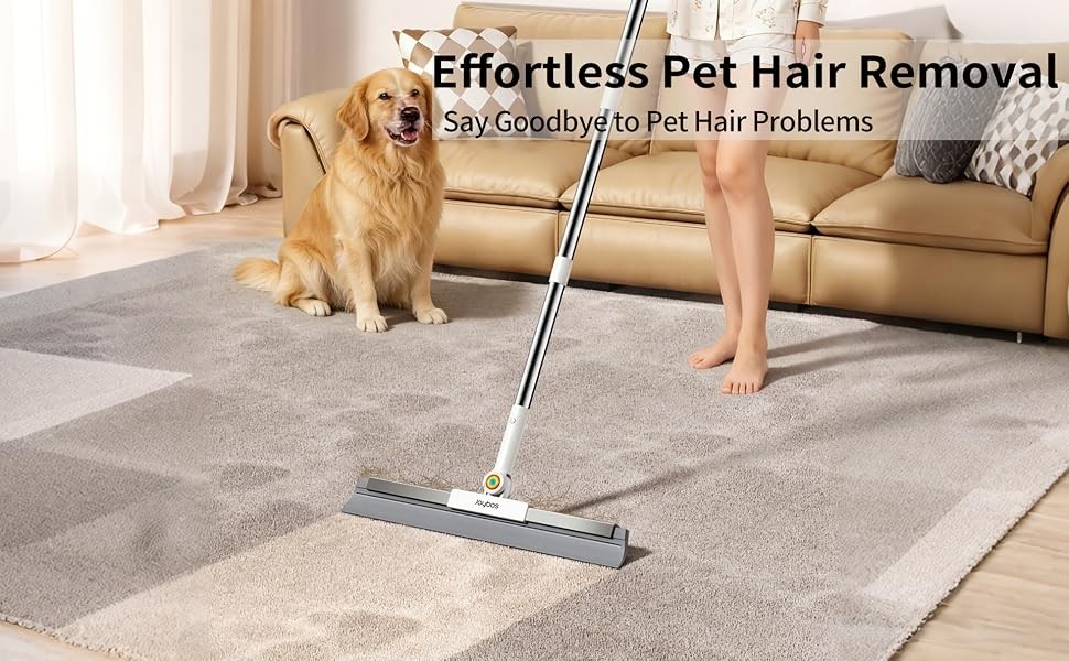 Floor Squeegee for Concrete Floor, Squeegee for Floor with 180° Rotating Head &