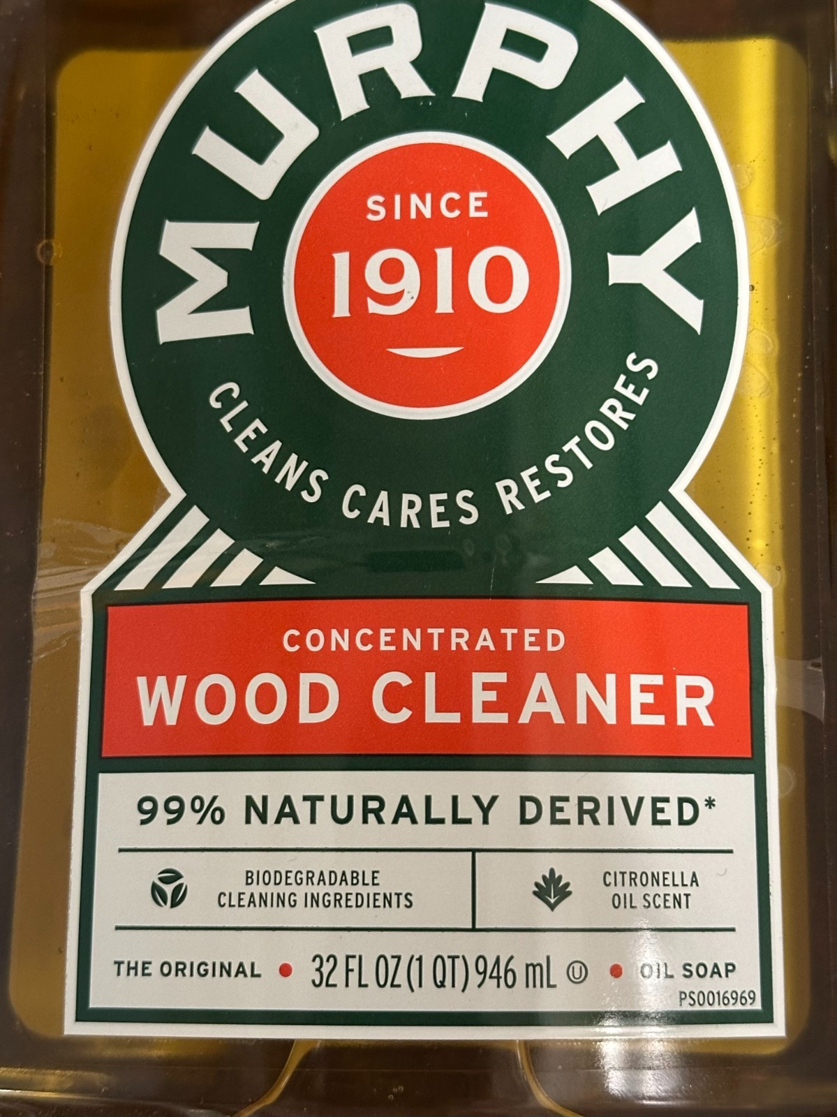 MURPHY Oil Soap ORIGINAL Hard Wood Floor Cabinet Car Vinyl ~Natural Cleaner 32oz