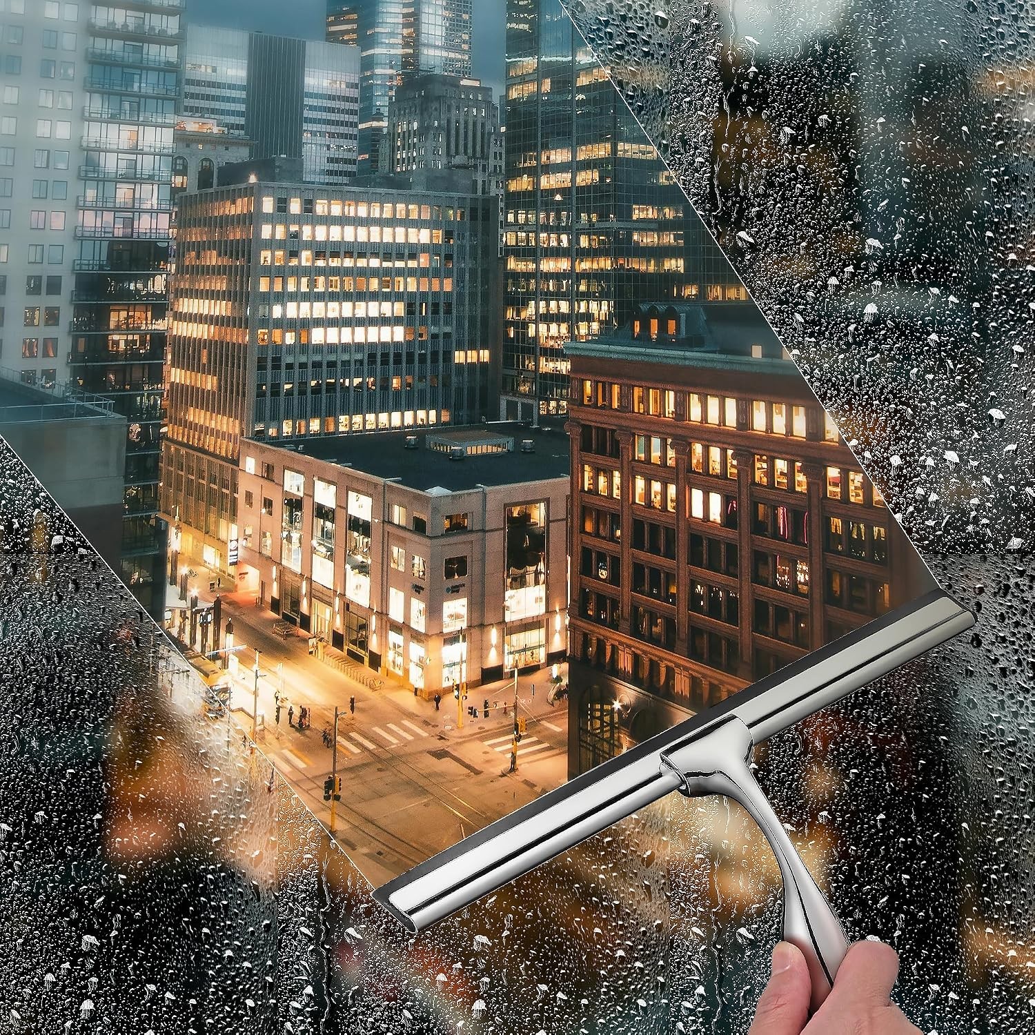 10″ Squeegee for Shower Glass Door All-Purpose Shower Squeegee for Glass Doors