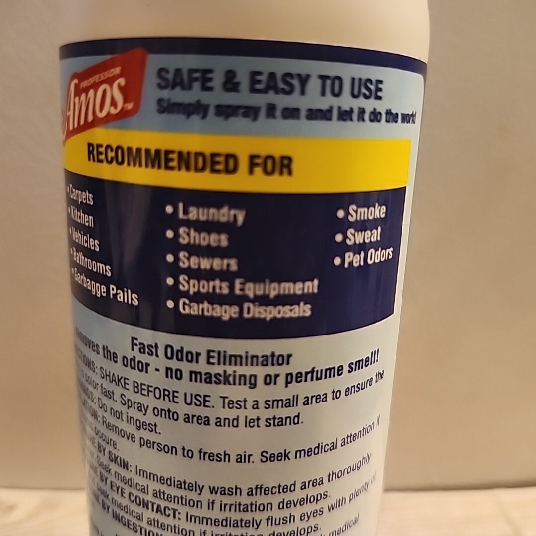 Professor Amos Fast Odor Eliminator Fresh Breeze Scent NEW Sealed 8 oz USA