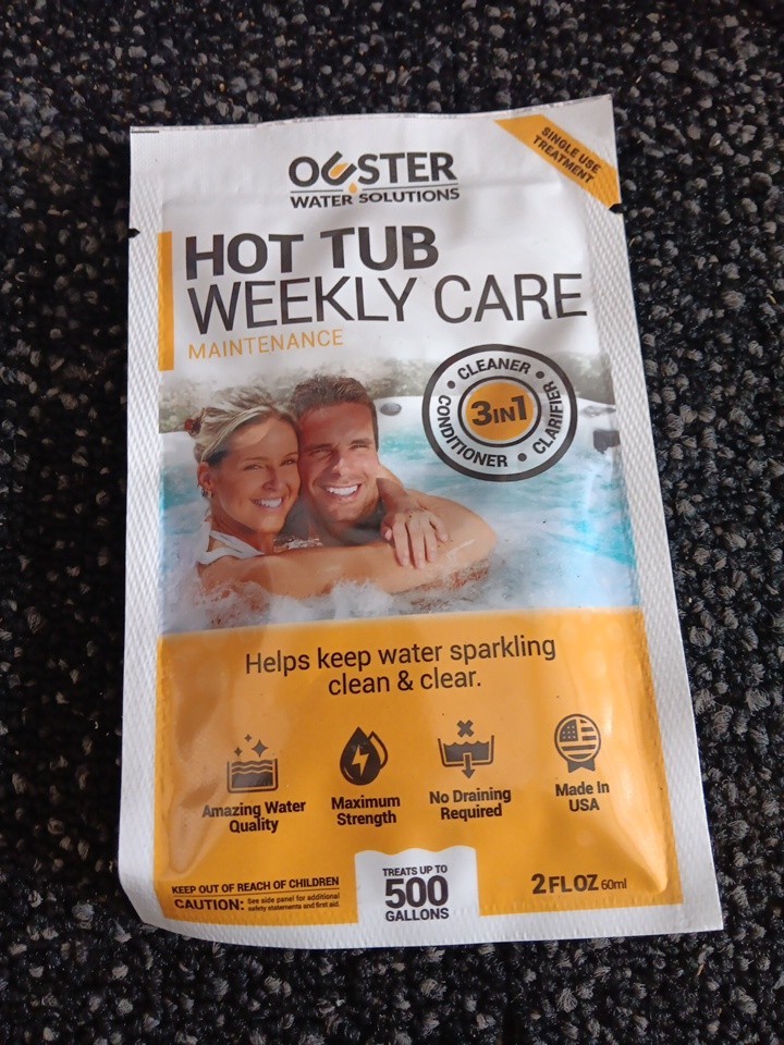 3in1 Weekly Hot Tub Cleaner Single Use Treatment 2fl oz NIP Free Shipping M101
