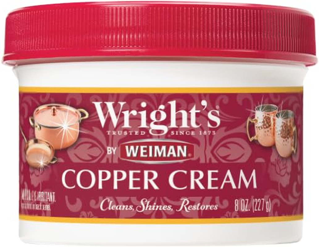 Copper, Brass Cream Cleaner – 8 Ounce – Gently Cleans and Removes Tarnish withou