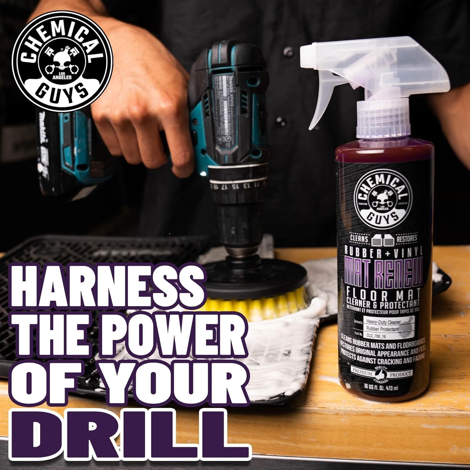 Chemical Guys Mat Renew Rubber and Vinyl Floor Mat Cleaner and Protectant – Clea