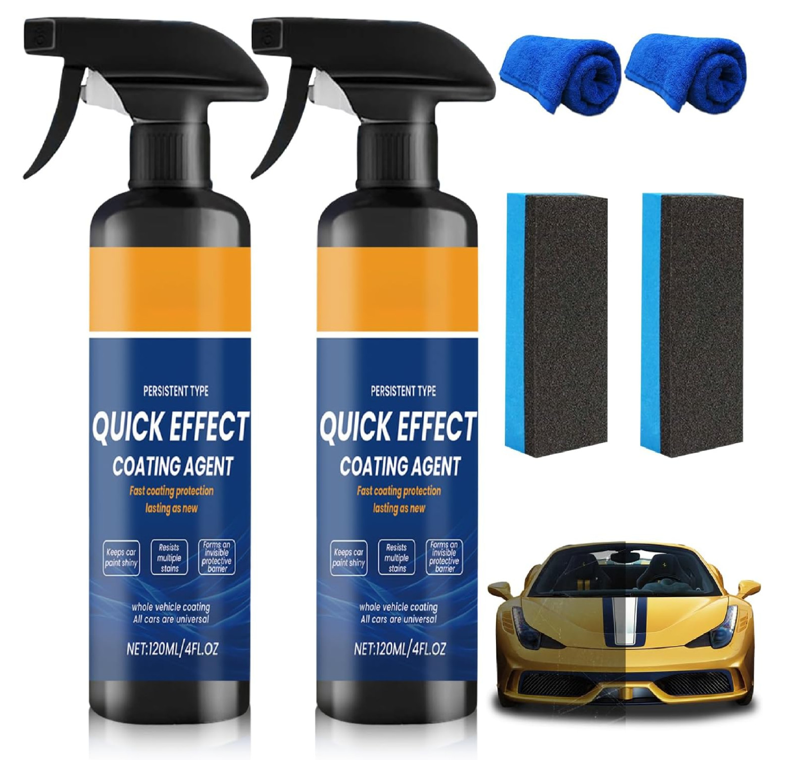 BScintilla 2Pcs Advanced Quick Effect Coating Agent,Advanced Car Quick-Acting…