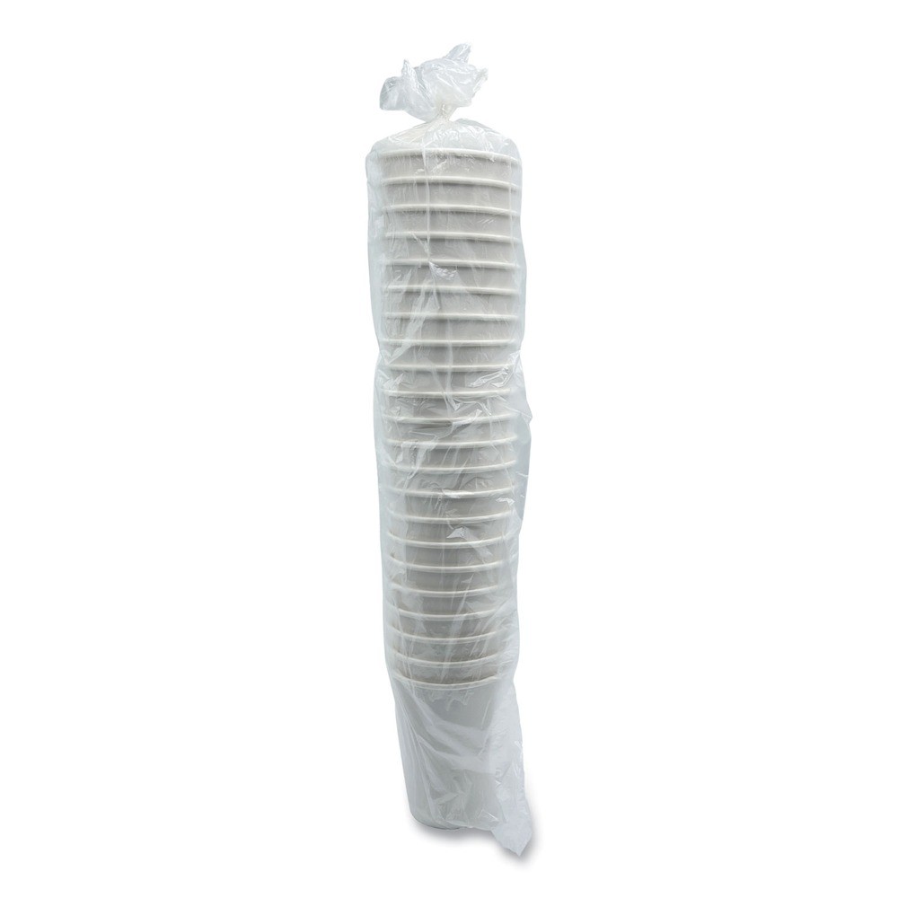Boardwalk DW12HCUPPK 12 oz. Double-Walled Paper Hot Cups – White (25/Pack) New